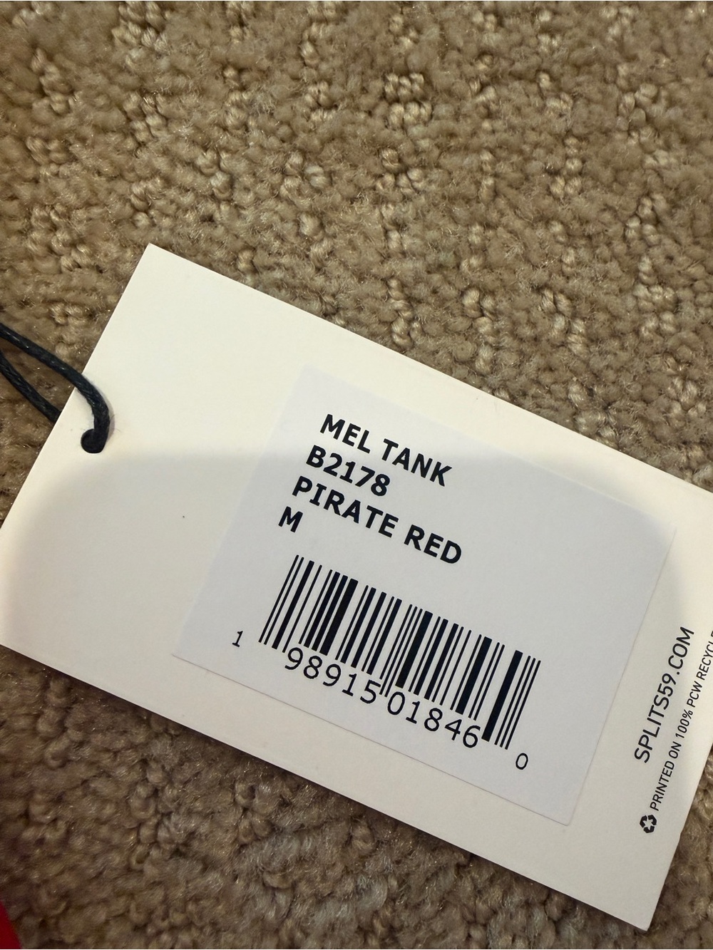 Splits59 Red Racerback Tank Top - Picture 2 of 4